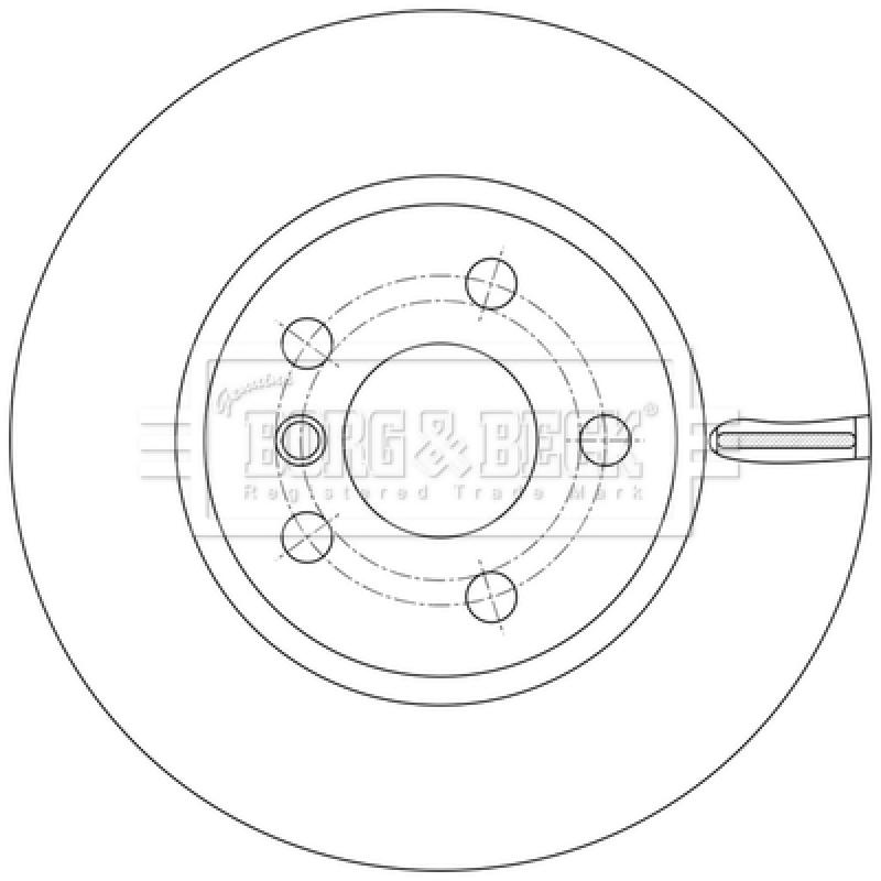 Jeu de 2 disques de frein avant BORG & BECK BBD5609 - Visuel 1