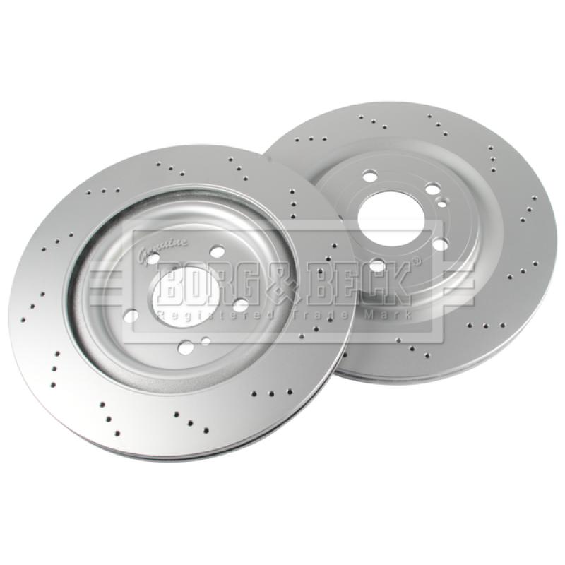 Jeu de 2 disques de frein arrière BORG & BECK BBD5636 - Visuel 1
