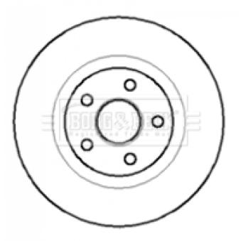 Jeu de 2 disques de frein avant BORG & BECK OEM C2C41250