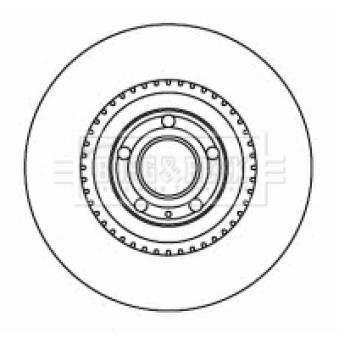 Jeu de 2 disques de frein avant BORG & BECK OEM 8E0615301T