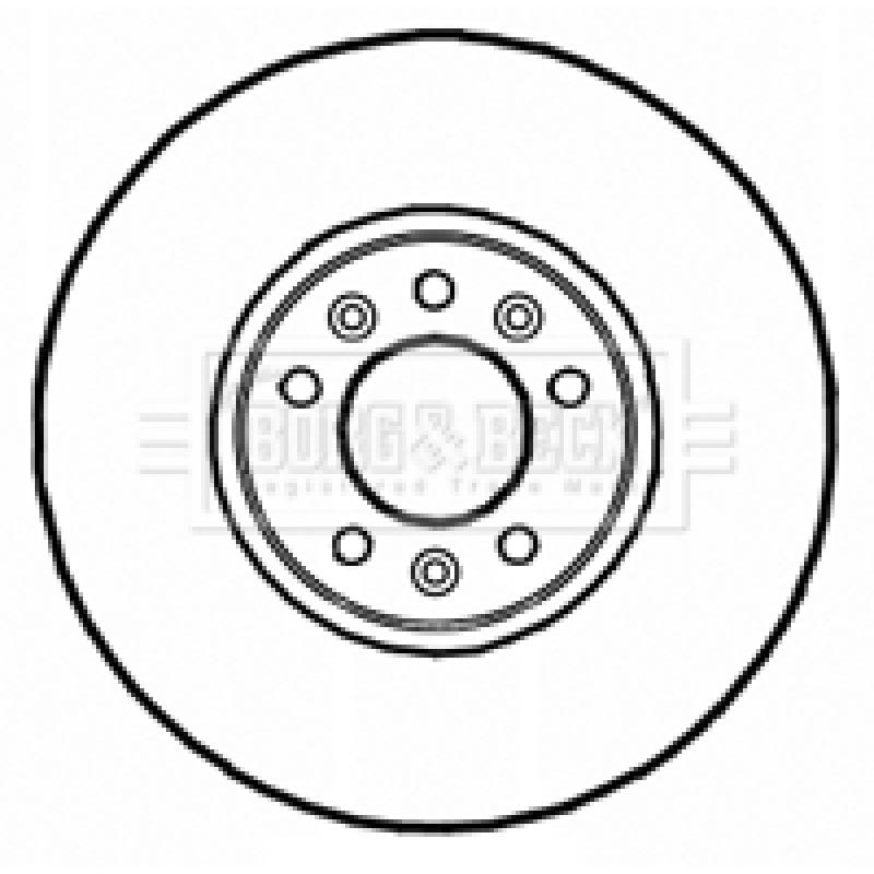 Jeu de 2 disques de frein avant BORG & BECK BBD5815S - Visuel 1