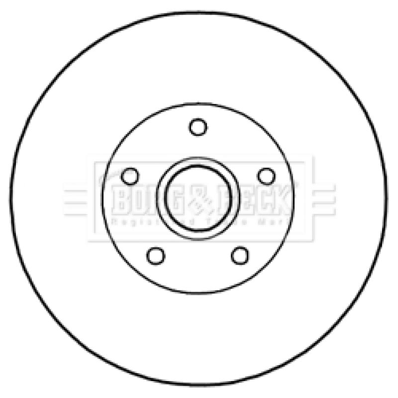 Jeu de 2 disques de frein arrière BORG & BECK BBD5838S - Visuel 1