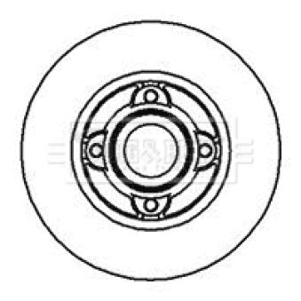 Jeu de 2 disques de frein arrière BORG & BECK OEM 7701204302