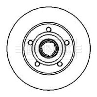 Jeu de 2 disques de frein arrière BORG & BECK OEM 8D0615301B