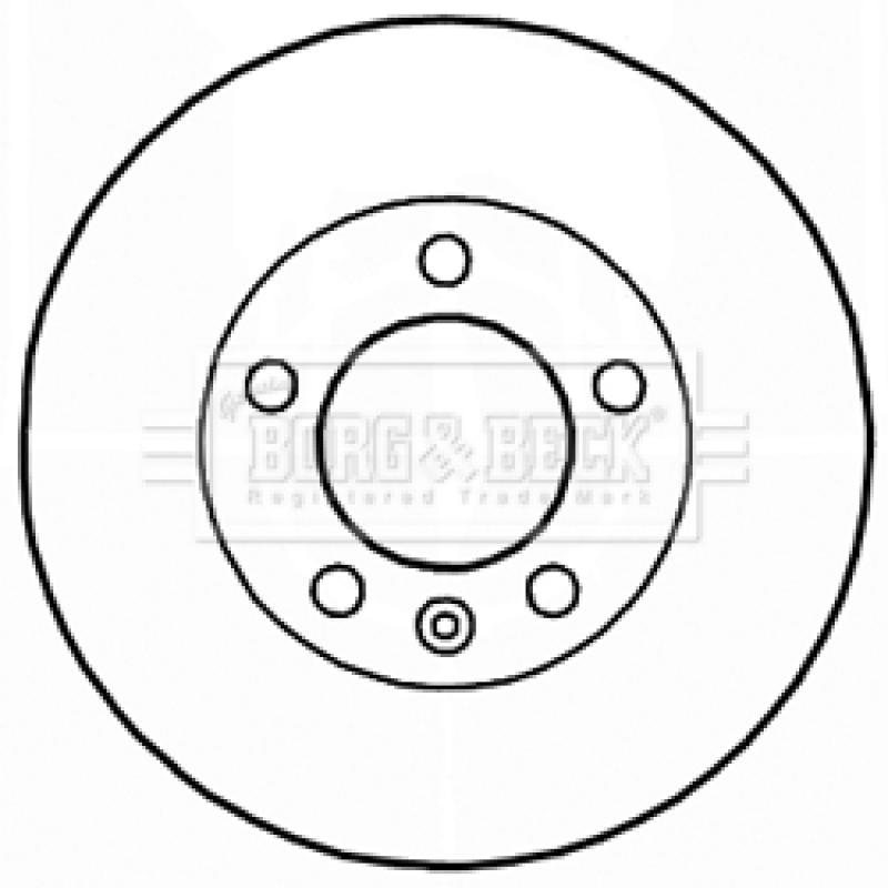 Jeu de 2 disques de frein avant BORG & BECK BBD5941S - Visuel 1