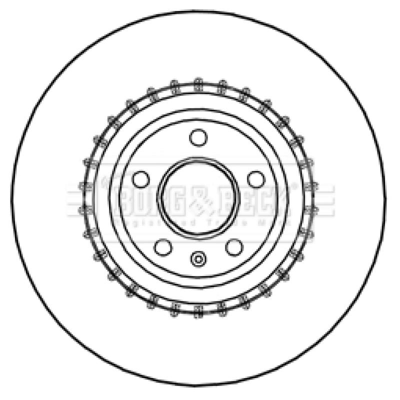 Jeu de 2 disques de frein avant BORG & BECK BBD5991S - Visuel 1