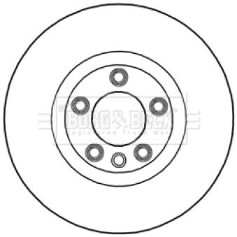 Disque de frein avant gauche BORG & BECK OEM 7P6615301A