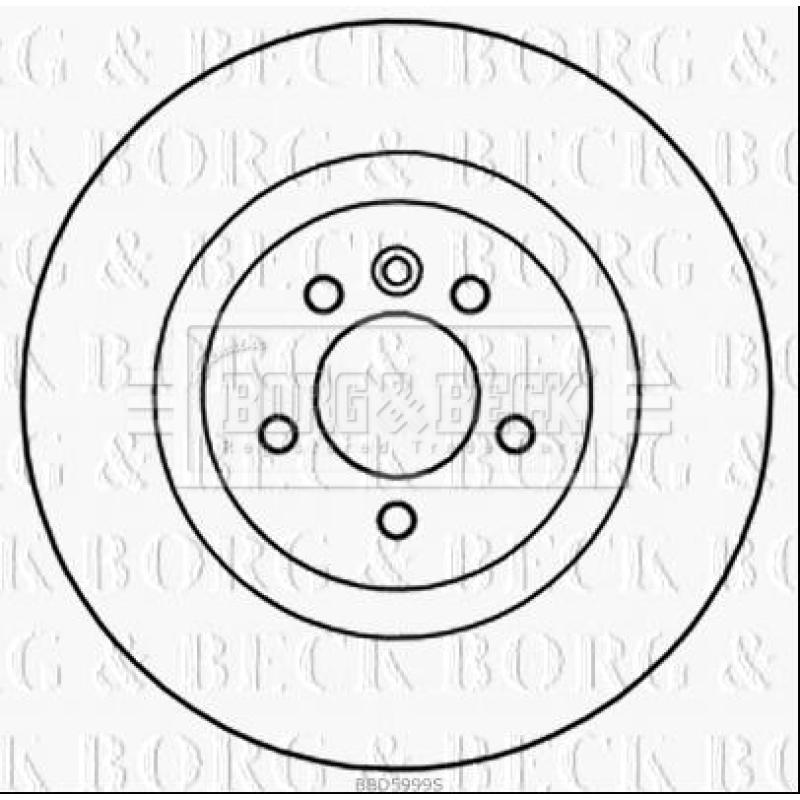 Jeu de 2 disques de frein avant BORG & BECK BBD5999S - Visuel 1