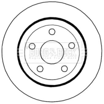 Jeu de 2 disques de frein arrière BORG & BECK OEM 52124763AB