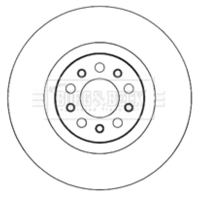 Jeu de 2 disques de frein avant BORG & BECK BBD6011S - Visuel 1