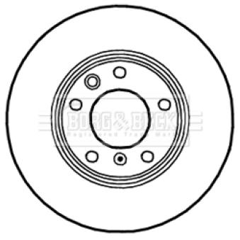 Jeu de 2 disques de frein avant BORG & BECK OEM 4634210112