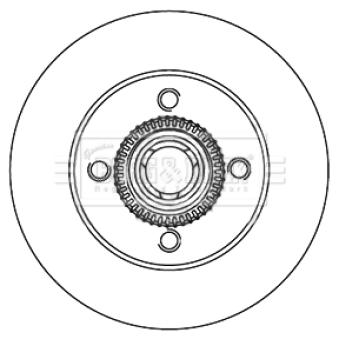 Jeu de 2 disques de frein arrière BORG & BECK OEM 191615601A