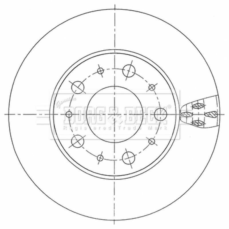 Jeu de 2 disques de frein avant BORG & BECK BBD6125S - Visuel 1