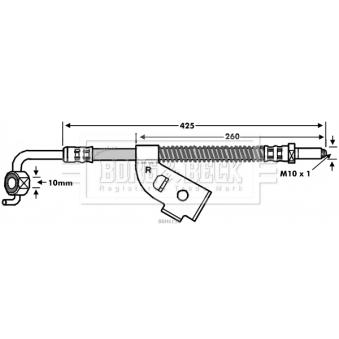 Flexible de frein BORG & BECK OEM 6881660