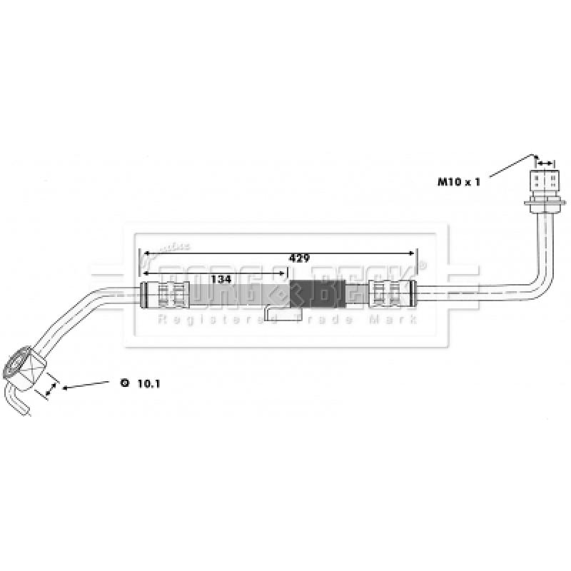Flexible de frein BORG & BECK BBH6178 - Visuel 1