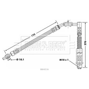 Flexible de frein BORG & BECK BBH6536