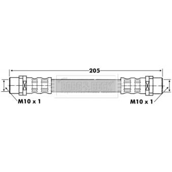 Flexible de frein BORG & BECK OEM 4E0611775F