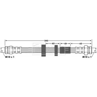 Flexible de frein BORG & BECK OEM 7632114