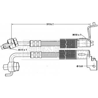 Flexible de frein BORG & BECK OEM 1041775