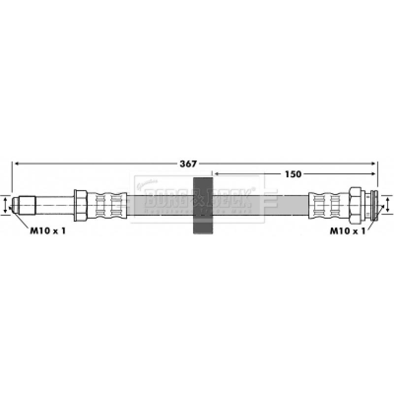 Flexible de frein BORG & BECK BBH6700 - Visuel 1