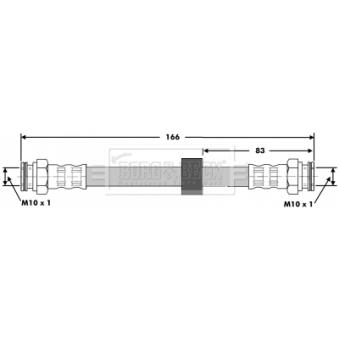 Flexible de frein BORG & BECK OEM 6N0611775A