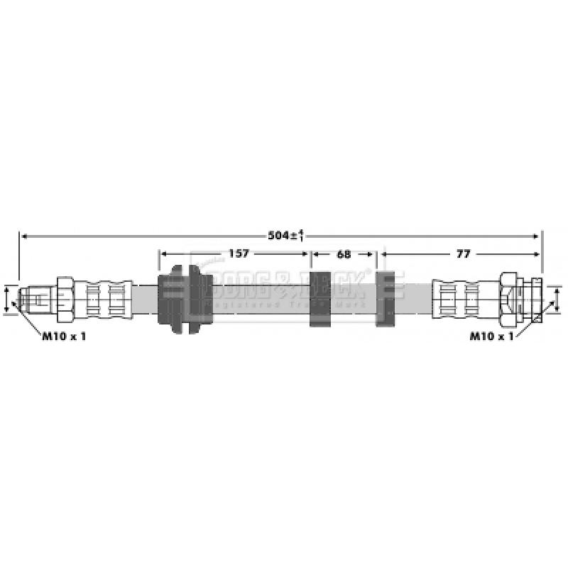 Flexible de frein BORG & BECK BBH6731 - Visuel 1