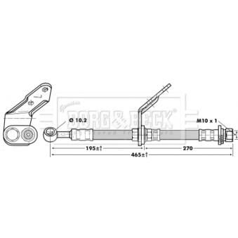 Flexible de frein BORG & BECK OEM 46411S1AE01