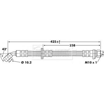 Flexible de frein BORG & BECK BBH6743