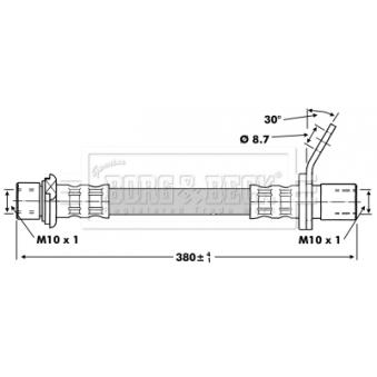 Flexible de frein BORG & BECK OEM 9008094067
