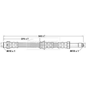Flexible de frein BORG & BECK OEM 34301165174 Flexible de frein BORG & BECK OEM 34301165174