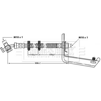Flexible de frein BORG & BECK OEM SHB101200 Flexible de frein BORG & BECK OEM SHB101200