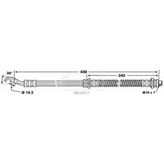Flexible de frein BORG & BECK OEM MR129799 Flexible de frein BORG & BECK OEM MR129799
