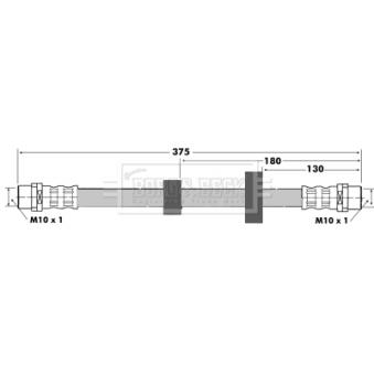 Flexible de frein BORG & BECK OEM 701611701A