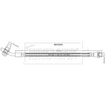 Flexible de frein BORG & BECK OEM 8D0611775J