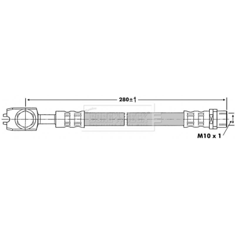 Flexible de frein BORG & BECK BBH6892 - Visuel 1