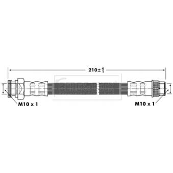 Flexible de frein BORG & BECK OEM 1623257180