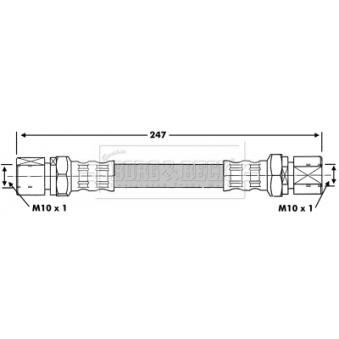 Flexible de frein BORG & BECK OEM 96308124