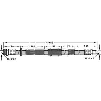 Flexible de frein BORG & BECK OEM 51729492 Flexible de frein BORG & BECK OEM 51729492