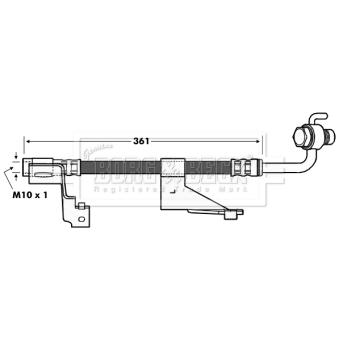 Flexible de frein BORG & BECK OEM 97AG2078DA
