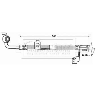 Flexible de frein BORG & BECK OEM 7402349 Flexible de frein BORG & BECK OEM 7402349