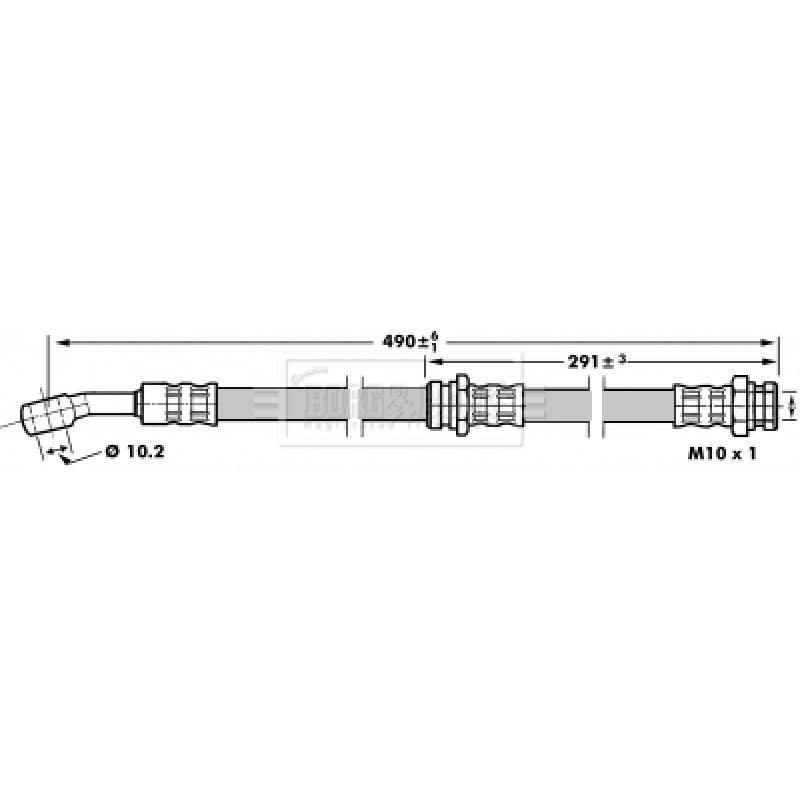 Flexible de frein BORG & BECK BBH7011 - Visuel 1