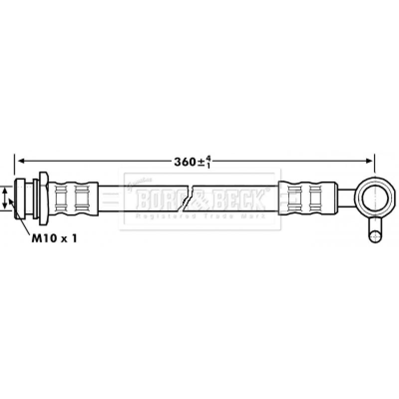 Flexible de frein BORG & BECK BBH7084 - Visuel 1