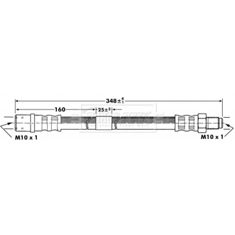 Flexible de frein BORG & BECK BBH7089 - Visuel 1