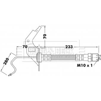 Flexible de frein BORG & BECK OEM 13116133 Flexible de frein BORG & BECK OEM 13116133