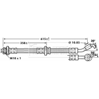 Flexible de frein BORG & BECK OEM 46210AX606