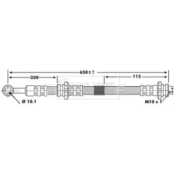 Flexible de frein BORG & BECK OEM 46211AV710