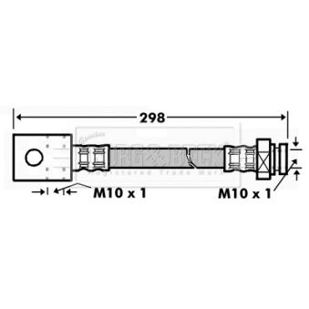Flexible de frein BORG & BECK [BBH7163]