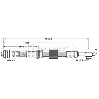 Flexible de frein BORG & BECK [BBH7208]