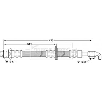 Flexible de frein BORG & BECK BBH7221