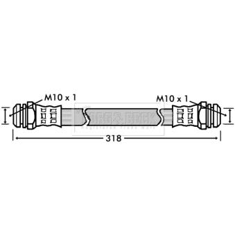 Flexible de frein BORG & BECK OEM 9094702C53